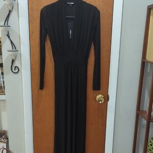 Fashion Nova Elegant Black Long Sleeve Dress